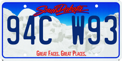 SD license plate 94CW93