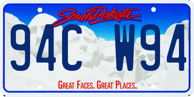 SD license plate 94CW94