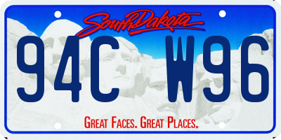 SD license plate 94CW96