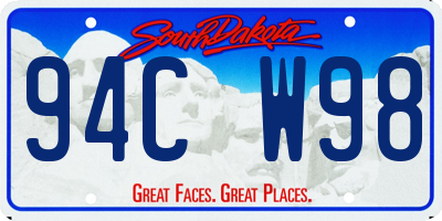 SD license plate 94CW98