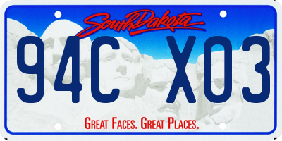SD license plate 94CX03