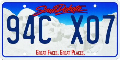 SD license plate 94CX07