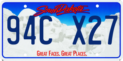 SD license plate 94CX27
