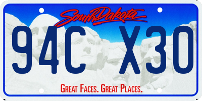 SD license plate 94CX30