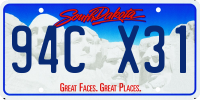 SD license plate 94CX31