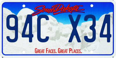 SD license plate 94CX34