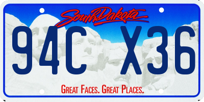 SD license plate 94CX36