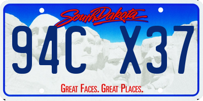 SD license plate 94CX37