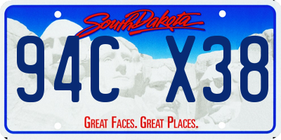 SD license plate 94CX38