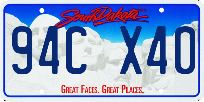 SD license plate 94CX40
