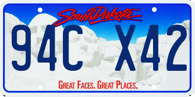 SD license plate 94CX42