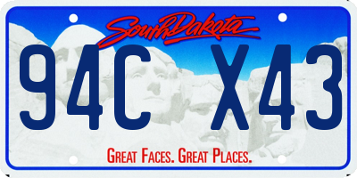 SD license plate 94CX43