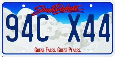 SD license plate 94CX44