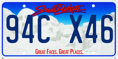 SD license plate 94CX46