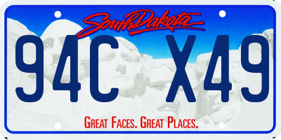 SD license plate 94CX49