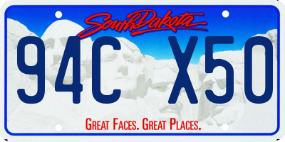 SD license plate 94CX50