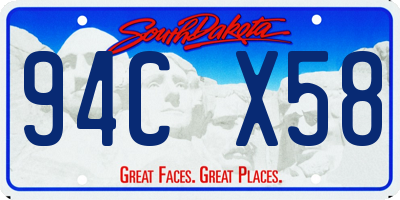 SD license plate 94CX58