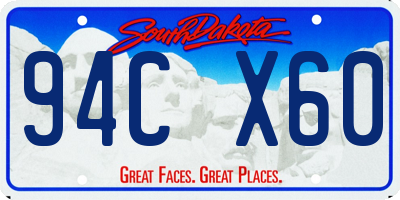 SD license plate 94CX60