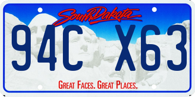 SD license plate 94CX63