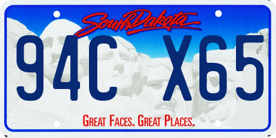 SD license plate 94CX65