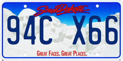 SD license plate 94CX66