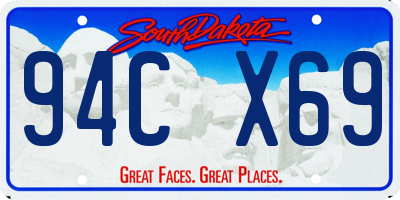 SD license plate 94CX69