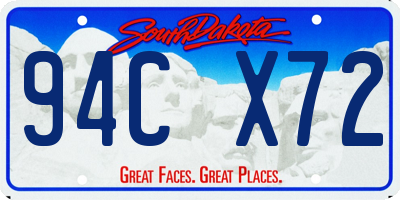 SD license plate 94CX72