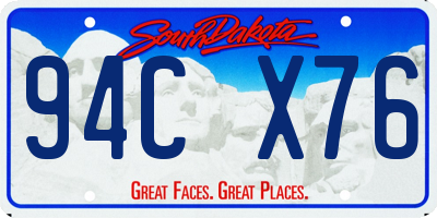 SD license plate 94CX76