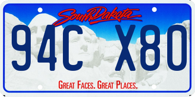 SD license plate 94CX80