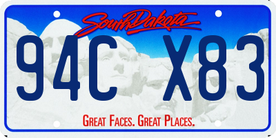 SD license plate 94CX83