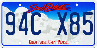SD license plate 94CX85