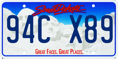 SD license plate 94CX89