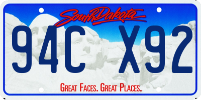 SD license plate 94CX92