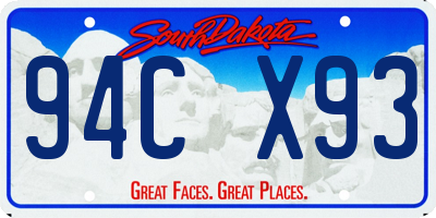 SD license plate 94CX93