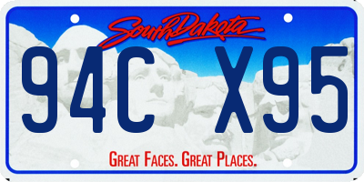 SD license plate 94CX95