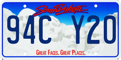 SD license plate 94CY20
