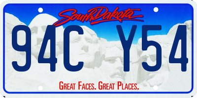 SD license plate 94CY54