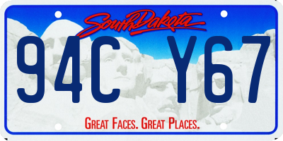 SD license plate 94CY67