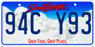 SD license plate 94CY93