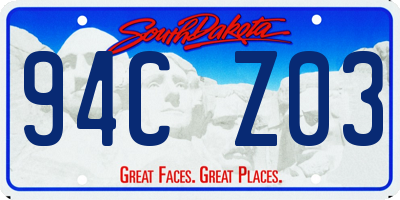 SD license plate 94CZ03