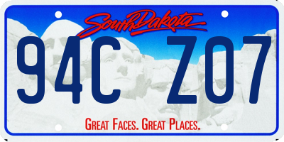 SD license plate 94CZ07