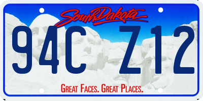 SD license plate 94CZ12