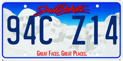 SD license plate 94CZ14