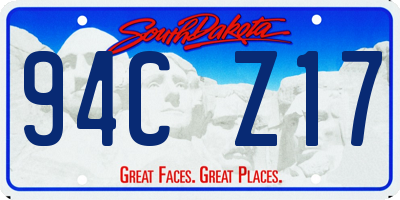 SD license plate 94CZ17