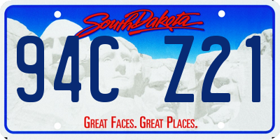SD license plate 94CZ21