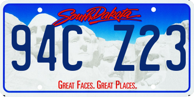 SD license plate 94CZ23