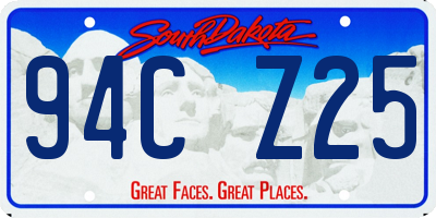 SD license plate 94CZ25