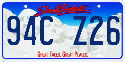 SD license plate 94CZ26