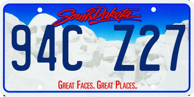 SD license plate 94CZ27