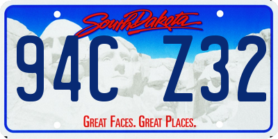 SD license plate 94CZ32